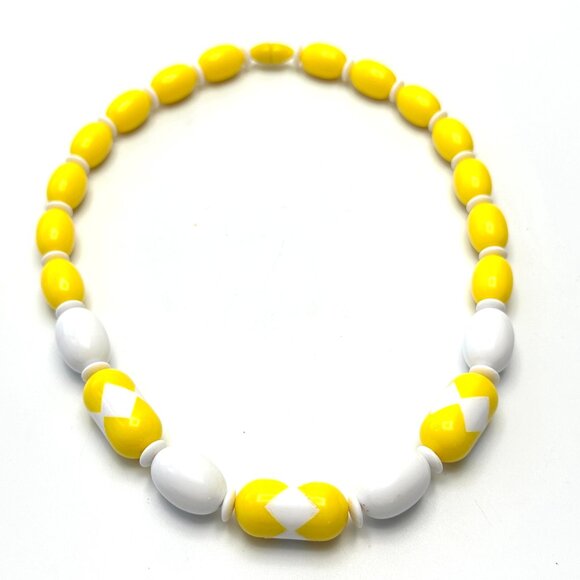 Vintage Avon Sunsations Two-Tone Beaded Necklace + Earrings — Collectible — EUC - Picture 5 of 9